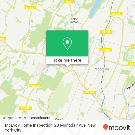 Mapa de McEvoy Home Inspection, 20 Montclair Ave