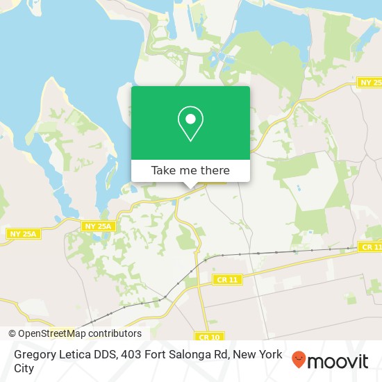 Mapa de Gregory Letica DDS, 403 Fort Salonga Rd