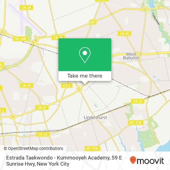 Mapa de Estrada Taekwondo - Kummooyeh Academy, 59 E Sunrise Hwy