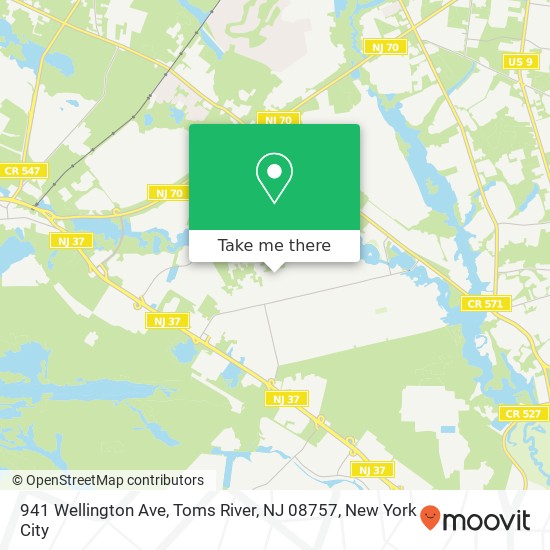 941 Wellington Ave, Toms River, NJ 08757 map