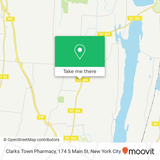 Mapa de Clarks Town Pharmacy, 174 S Main St