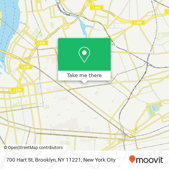 Mapa de 700 Hart St, Brooklyn, NY 11221