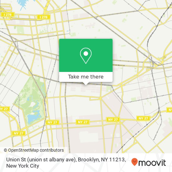 Mapa de Union St (union st albany ave), Brooklyn, NY 11213