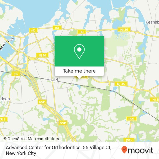 Advanced Center for Orthodontics, 56 Village Ct map