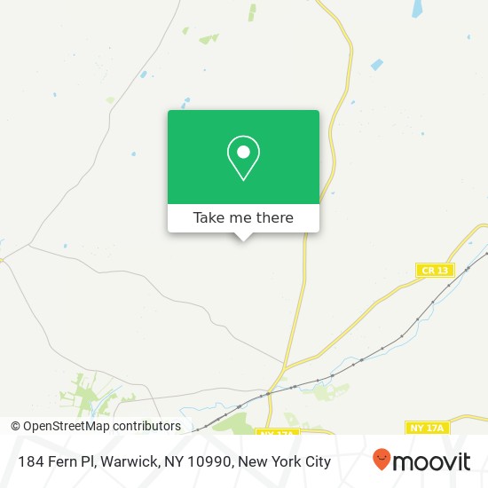 184 Fern Pl, Warwick, NY 10990 map