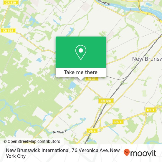 Mapa de New Brunswick International, 76 Veronica Ave