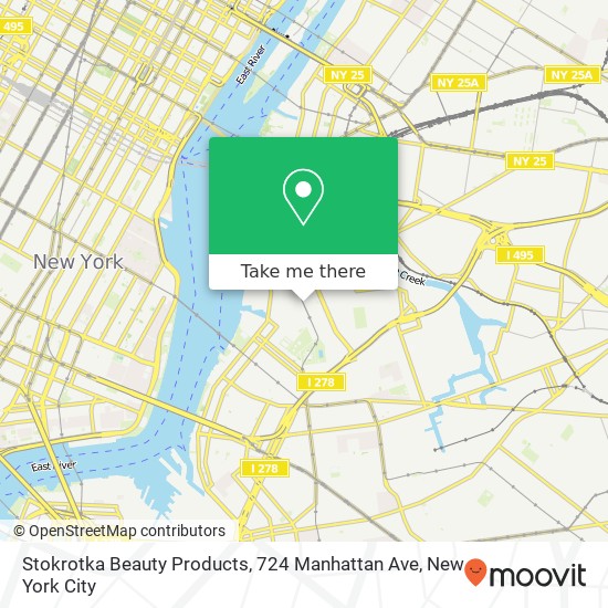 Mapa de Stokrotka Beauty Products, 724 Manhattan Ave