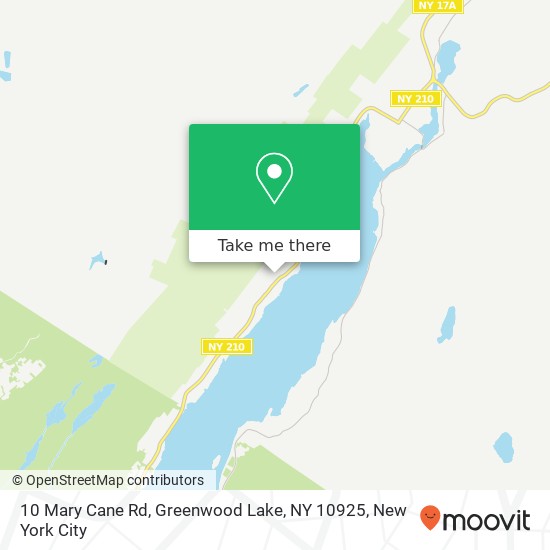 Mapa de 10 Mary Cane Rd, Greenwood Lake, NY 10925