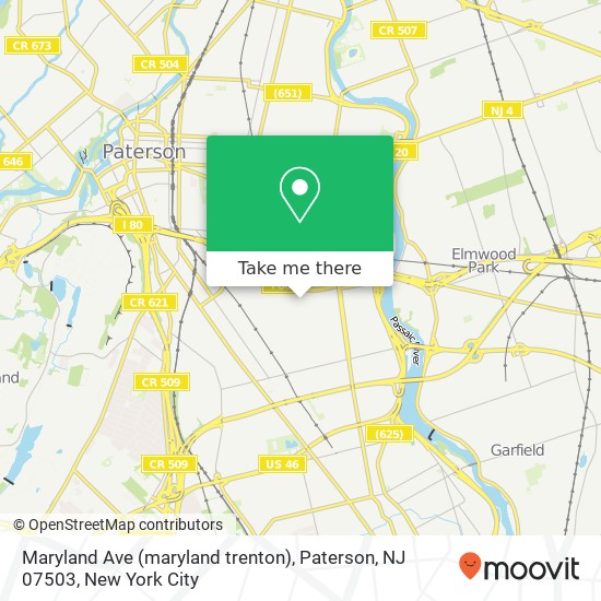 Maryland Ave (maryland trenton), Paterson, NJ 07503 map