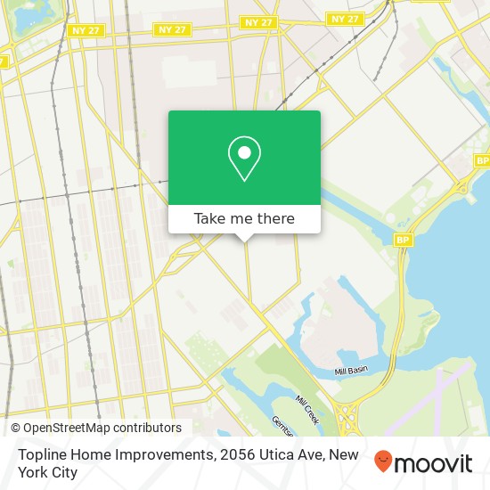 Mapa de Topline Home Improvements, 2056 Utica Ave