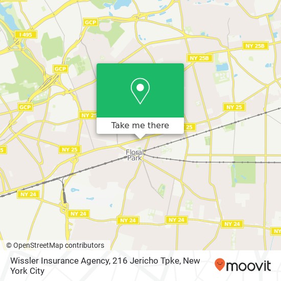 Mapa de Wissler Insurance Agency, 216 Jericho Tpke