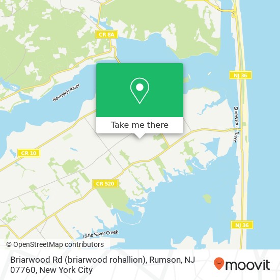 Briarwood Rd (briarwood rohallion), Rumson, NJ 07760 map