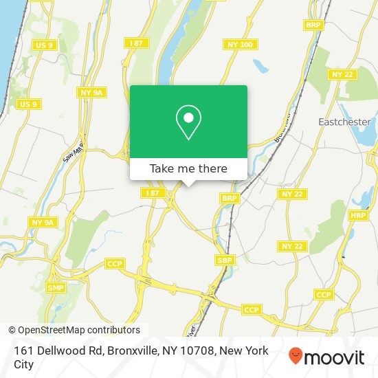 Mapa de 161 Dellwood Rd, Bronxville, NY 10708