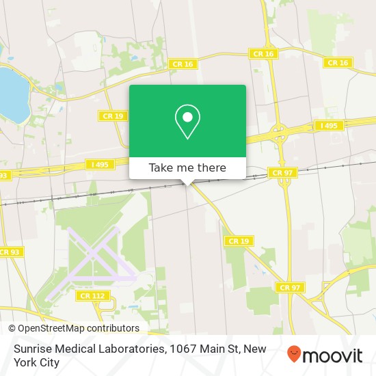 Mapa de Sunrise Medical Laboratories, 1067 Main St