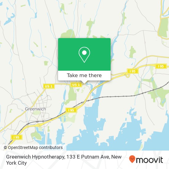 Mapa de Greenwich Hypnotherapy, 133 E Putnam Ave