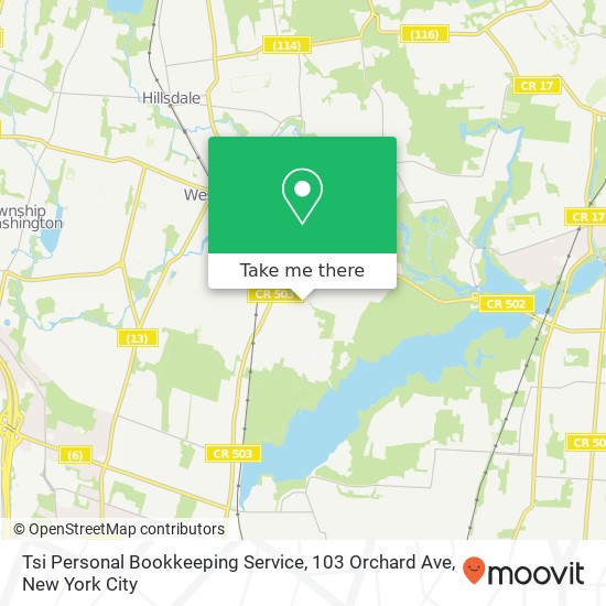 Tsi Personal Bookkeeping Service, 103 Orchard Ave map