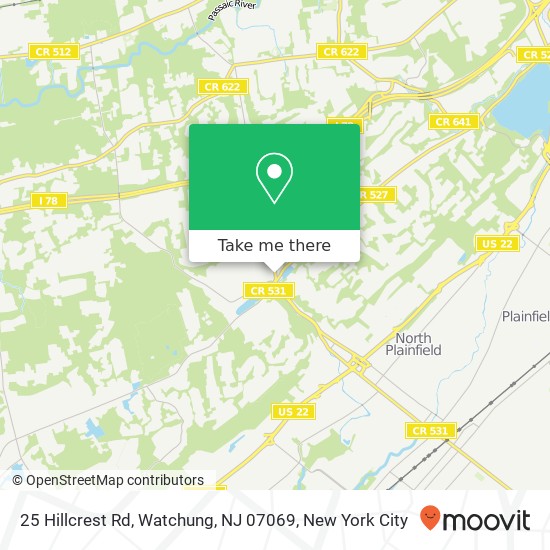 25 Hillcrest Rd, Watchung, NJ 07069 map
