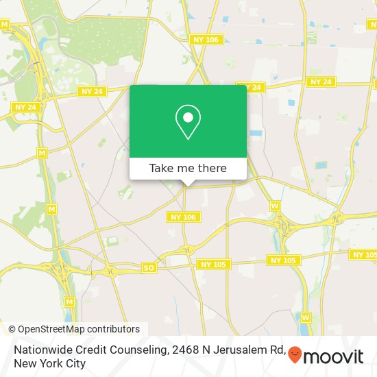 Mapa de Nationwide Credit Counseling, 2468 N Jerusalem Rd