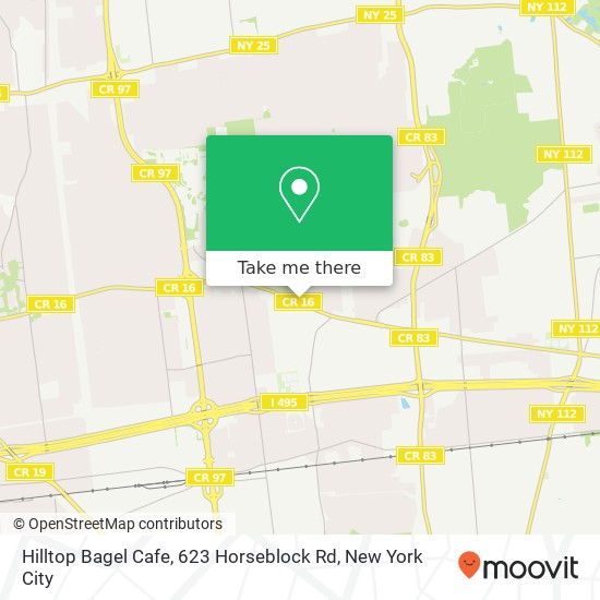 Hilltop Bagel Cafe, 623 Horseblock Rd map