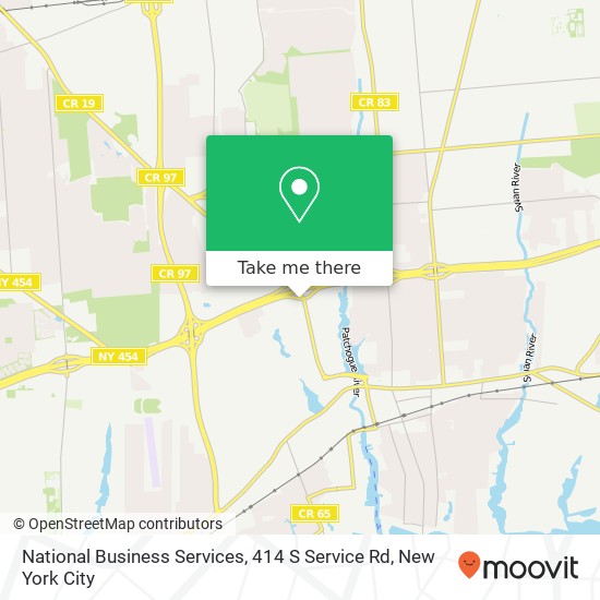 Mapa de National Business Services, 414 S Service Rd