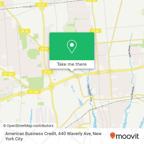 Mapa de American Business Credit, 440 Waverly Ave