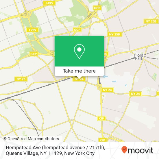 Mapa de Hempstead Ave (hempstead avenue / 217th), Queens Village, NY 11429