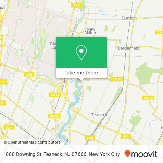 888 Downing St, Teaneck, NJ 07666 map