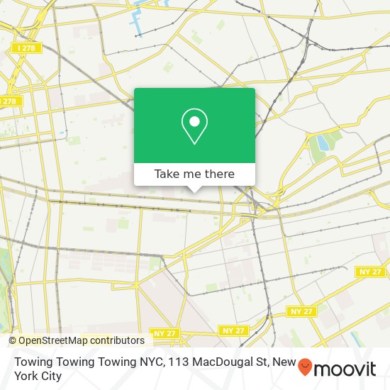 Towing Towing Towing NYC, 113 MacDougal St map