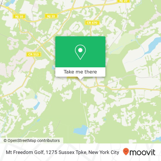 Mt Freedom Golf, 1275 Sussex Tpke map