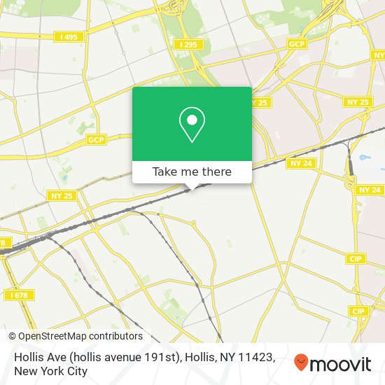 Mapa de Hollis Ave (hollis avenue 191st), Hollis, NY 11423
