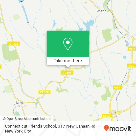 Mapa de Connecticut Friends School, 317 New Canaan Rd