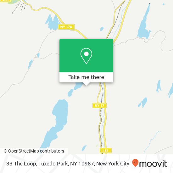 Mapa de 33 The Loop, Tuxedo Park, NY 10987