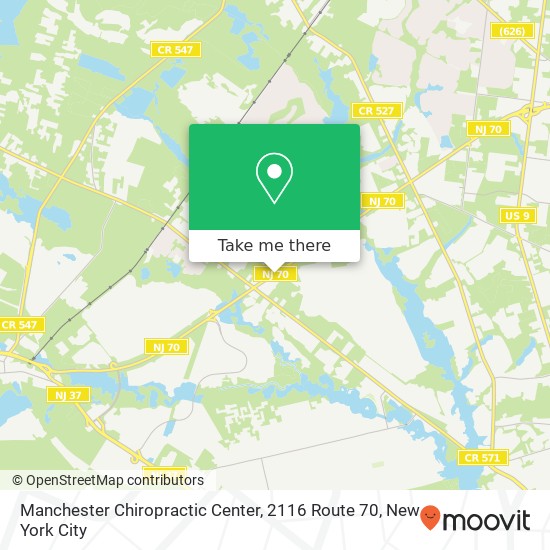 Mapa de Manchester Chiropractic Center, 2116 Route 70