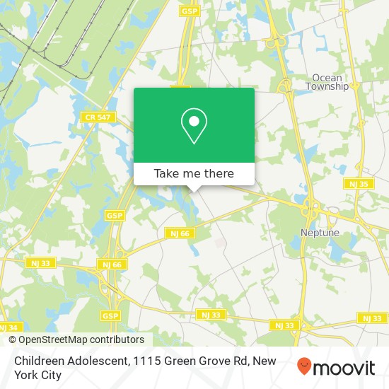 Mapa de Childreen Adolescent, 1115 Green Grove Rd