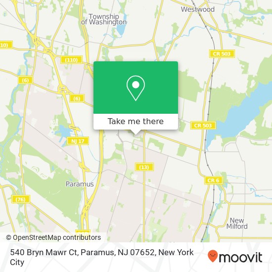 540 Bryn Mawr Ct, Paramus, NJ 07652 map