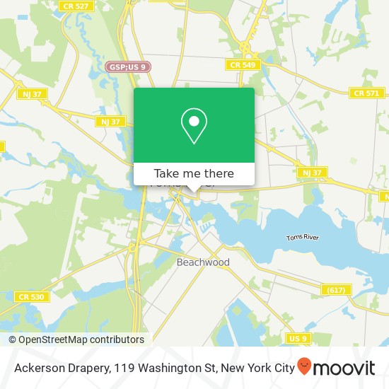 Mapa de Ackerson Drapery, 119 Washington St