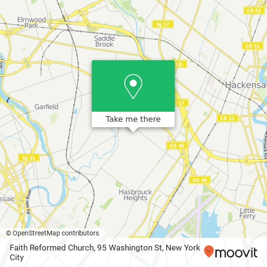 Faith Reformed Church, 95 Washington St map