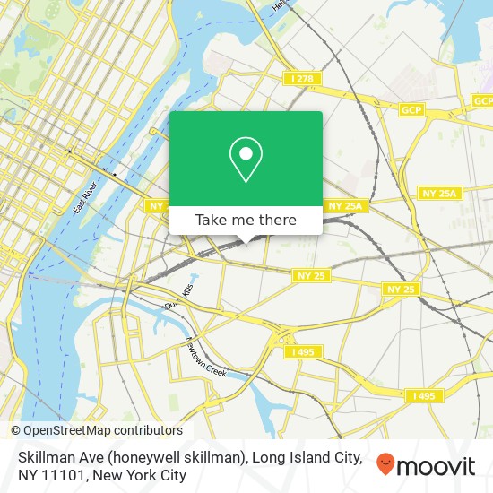 Mapa de Skillman Ave (honeywell skillman), Long Island City, NY 11101