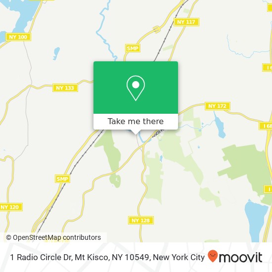 Mapa de 1 Radio Circle Dr, Mt Kisco, NY 10549