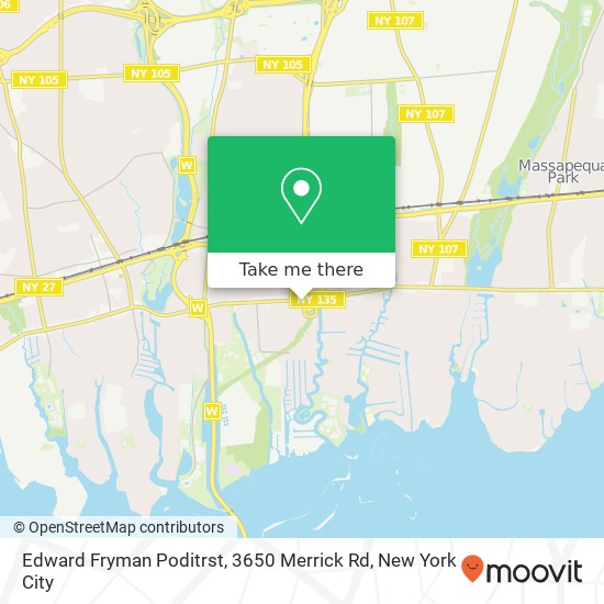 Mapa de Edward Fryman Poditrst, 3650 Merrick Rd