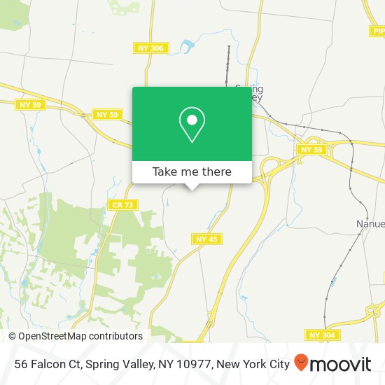 Mapa de 56 Falcon Ct, Spring Valley, NY 10977