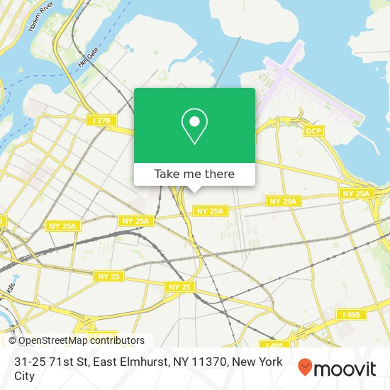 31-25 71st St, East Elmhurst, NY 11370 map
