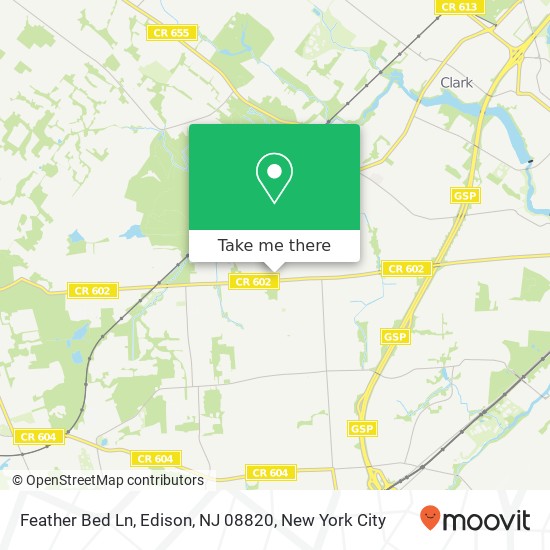 Feather Bed Ln, Edison, NJ 08820 map