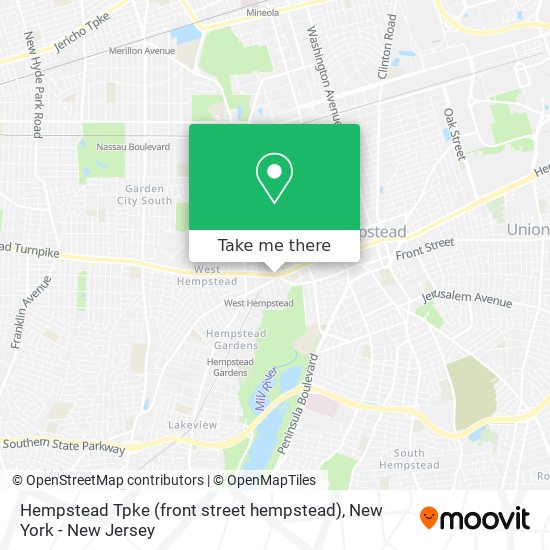 Hempstead Tpke (front street hempstead) map