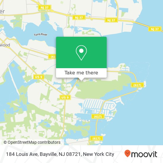 184 Louis Ave, Bayville, NJ 08721 map