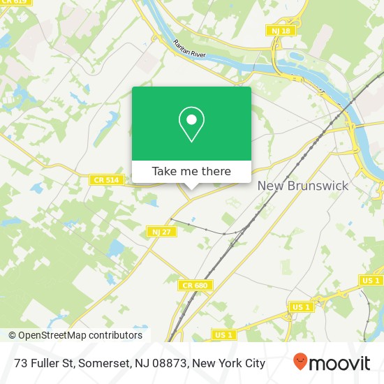 Mapa de 73 Fuller St, Somerset, NJ 08873