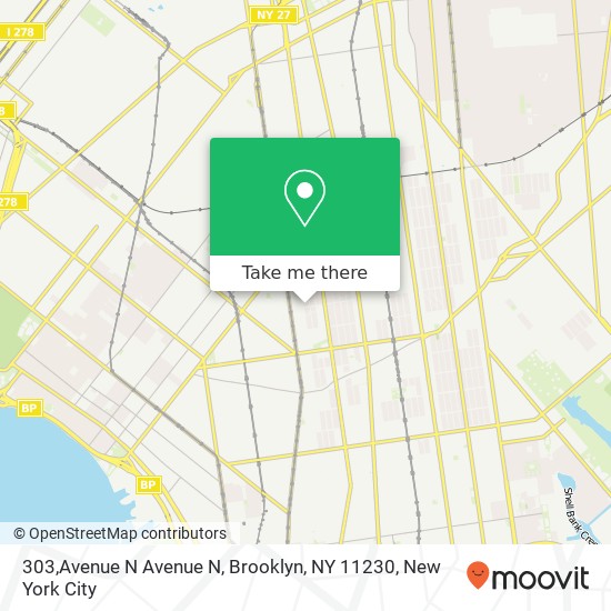 Mapa de 303,Avenue N Avenue N, Brooklyn, NY 11230