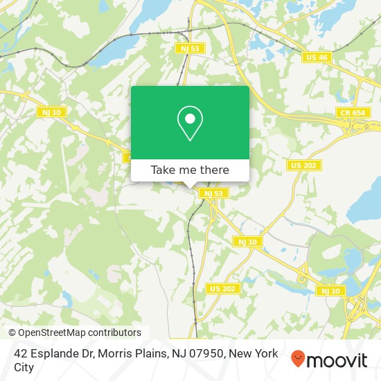 Mapa de 42 Esplande Dr, Morris Plains, NJ 07950