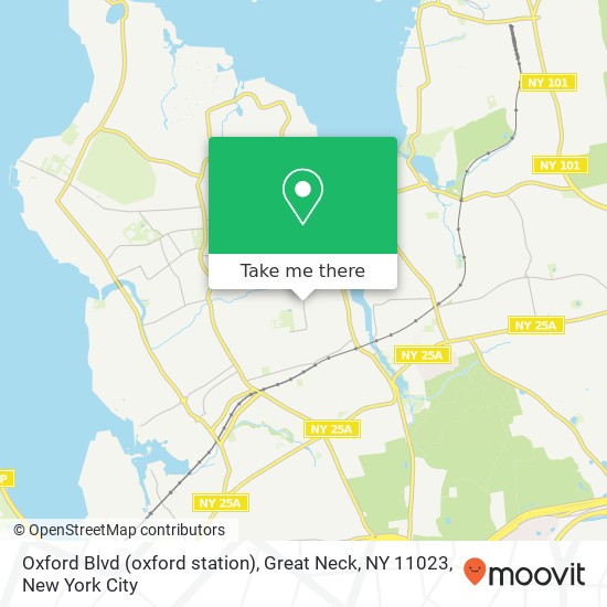 Mapa de Oxford Blvd (oxford station), Great Neck, NY 11023