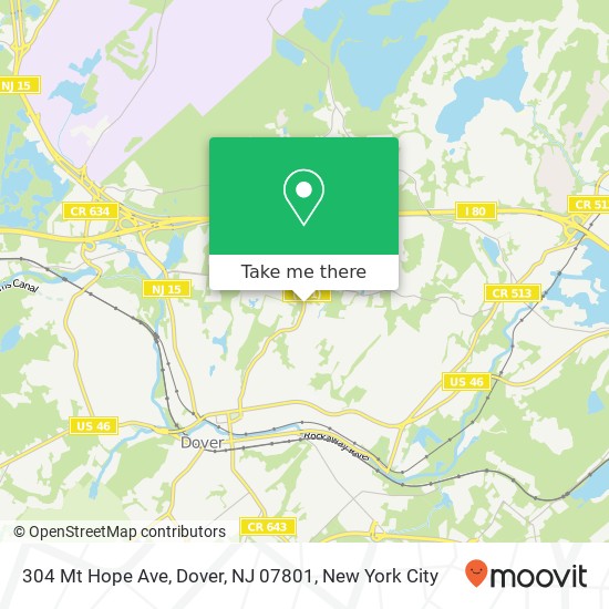 304 Mt Hope Ave, Dover, NJ 07801 map